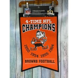 NFL Cleveland Browns Football Banner NEW Champions Pennant Wool High Quality